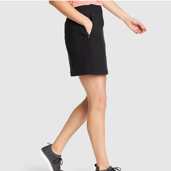 NWT Eddie Bauer Rainier Pull On Black Skort Skirt Sz 2 - Picture 3 of 10
